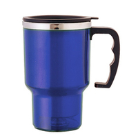 Термокружка, пластик, синяя