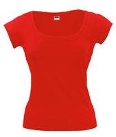 Футболка женская с глубоким вырезом MELROSE 150 красная