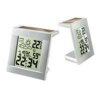 Метеостанция с часами на солнечной батарее