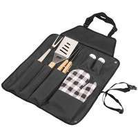 Набор-фартук для барбекю, 6 предметов, черный