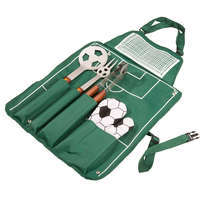 Набор-фартук для барбекю, "Футбол", зеленый