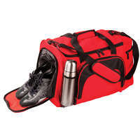 Сумка с отделением для обуви и бутылки, красная