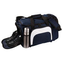 Сумка с отделением для обуви и бутылки, синяя