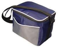 Сумка-холодильник, серая с синим