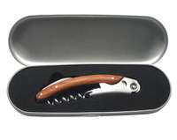 Штопор сомелье, отделка деревом, в металлическом футляре