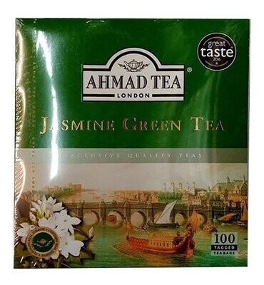 چای پاکتی سبز با عطر یاسمین احمد 100 عددی