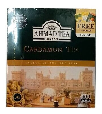چای پاکتی سیاه با عطر هل احمد 100 عددی با 3 نمونه چای میوه ای مجانی - شالی شاپ