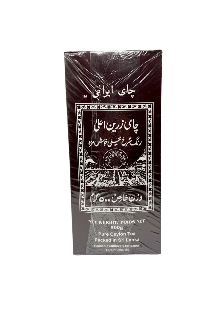 چای قلمی زرین سیاه خالص شمشیری اعلا -500 گرمی
