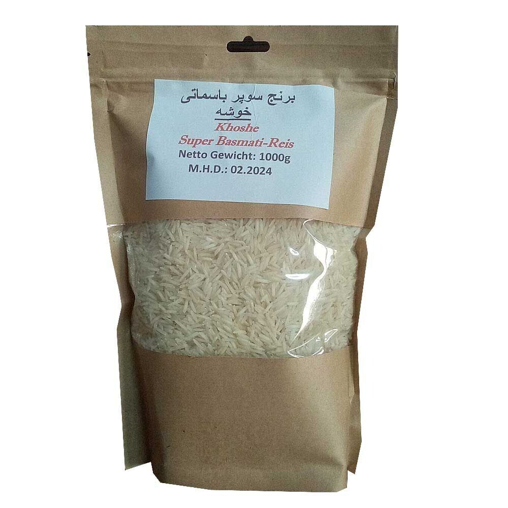 برنج سوپر باسماتی سفید خوشه 1 کیلویی

