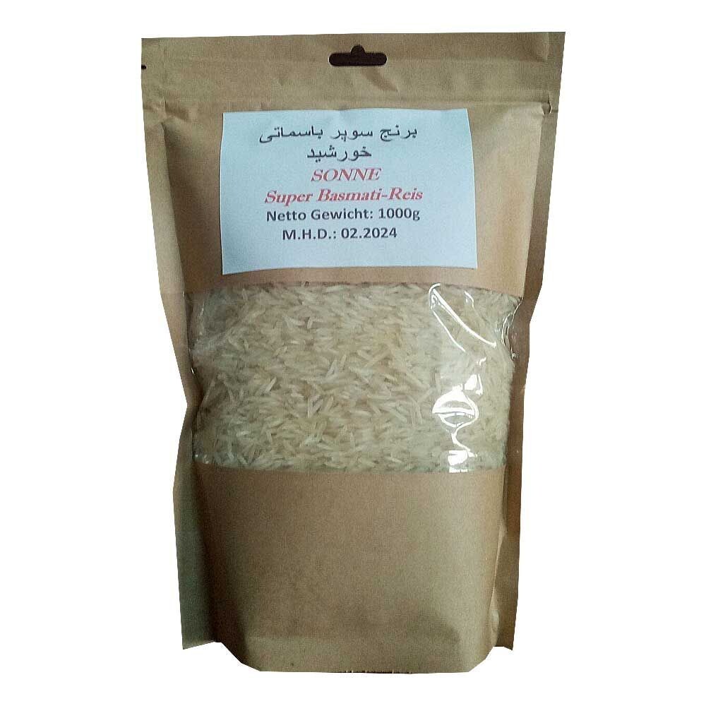 برنج سوپر باسماتی سفید خورشید 1 کیلویی