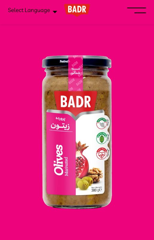 زيتون پرورده بدر با مغز گردو و رب انار 380 گرمی زيتون پرورده بدر با مغز گردو و رب انار 380 گرمی