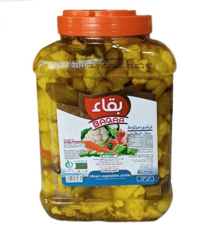 ترشی مخلوط خانوادگی صنایع غذایی بقاء 2150 گرمی ترشی مخلوط خانوادگی صنایع غذایی بقاء 2150 گرمی