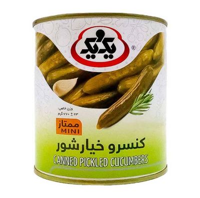 خیارشور یک و یک ریز - 770 گرمی خیارشور یک و یک ریز - 770 گرمی