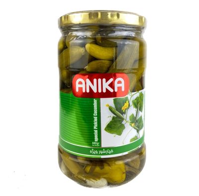 خیارشور ویژه صنایع غذایی آنیکا 680 گرمی خیارشور ویژه صنایع غذایی آنیکا 680 گرمی