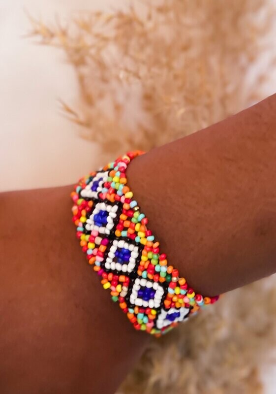 Orange Zulu Tribal Bracelet