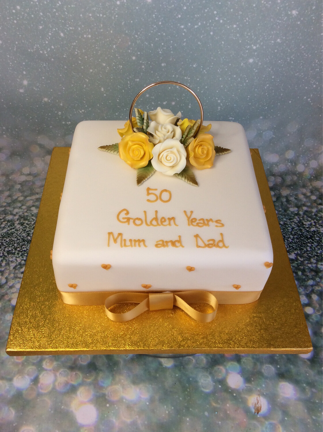 Anniversary Hoop And Flowers