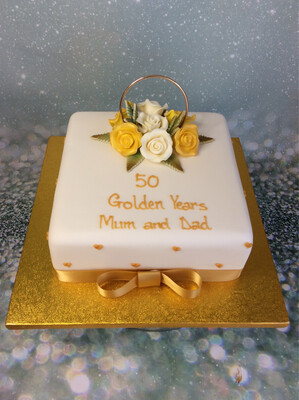 Anniversary Hoop And Flowers