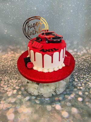 Car Theme Drip Cake