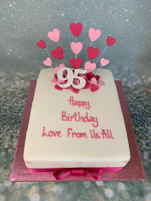 Heart Spray &amp; Glitter Number Topper