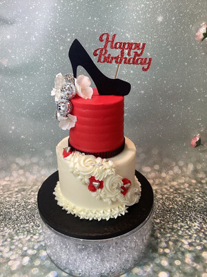 2 Tier Frosting High Heel &amp; Disco Balls