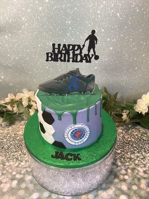 Football Themed Drip Cake