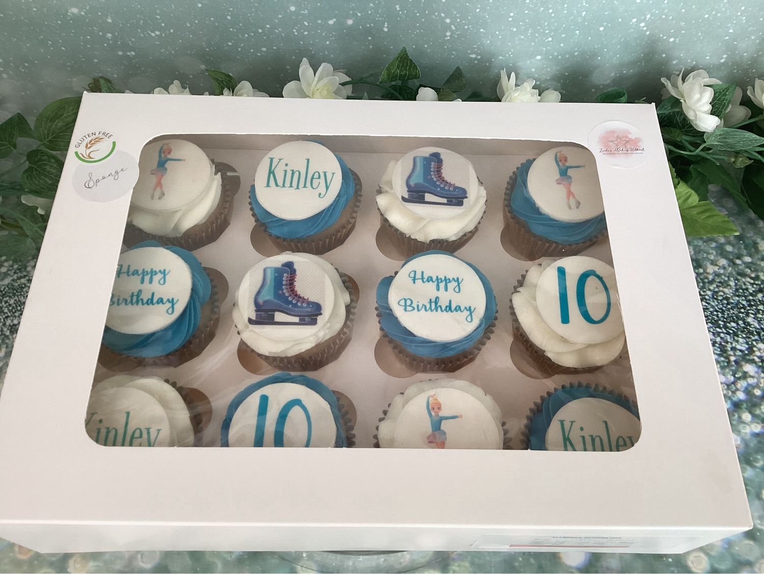 Ice Skating Themed Cupcakes