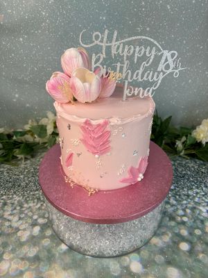 Frosting With Silk Tulip Flowers