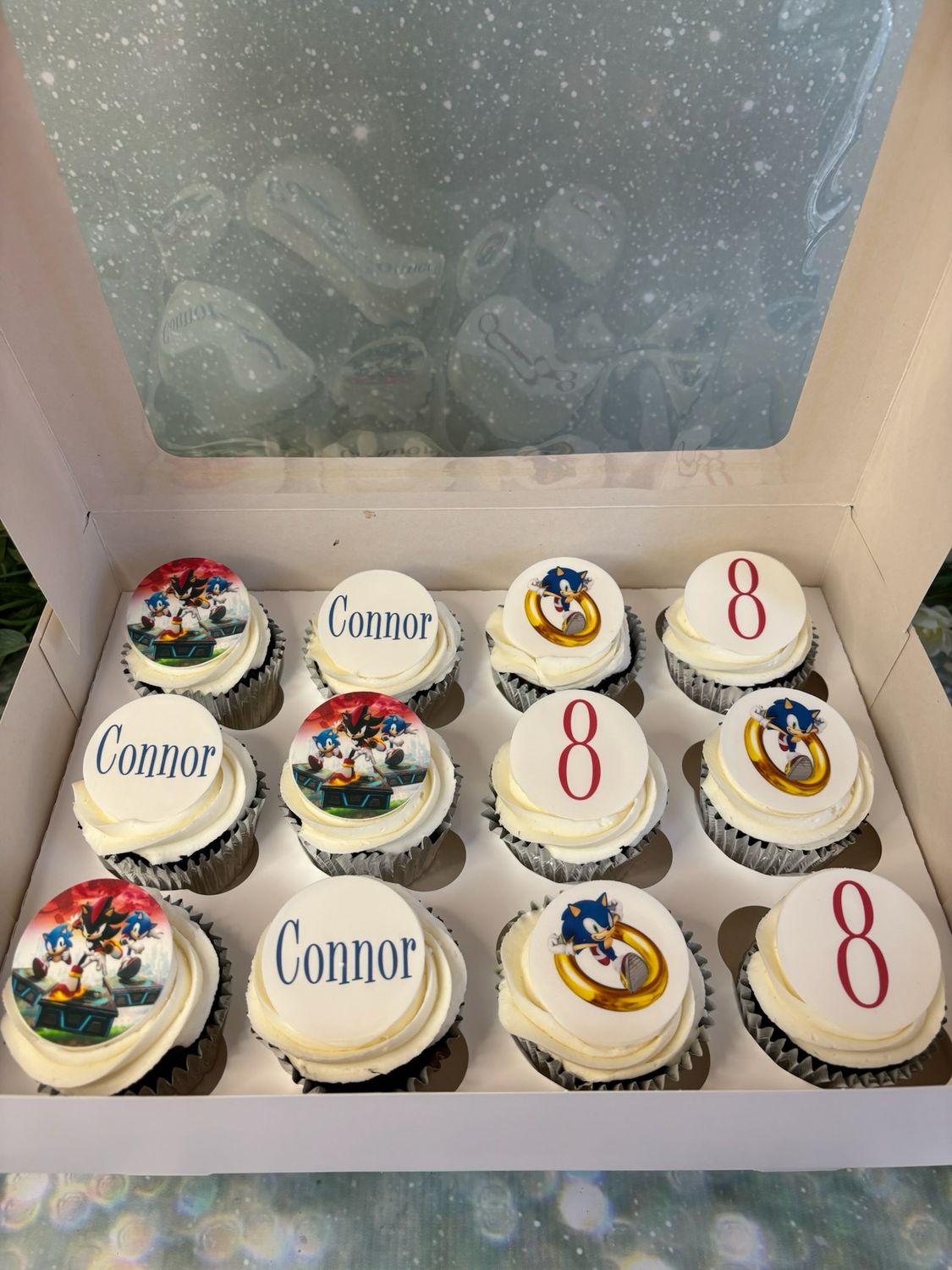 Sonic The Hedgehog Themed Cupcakes