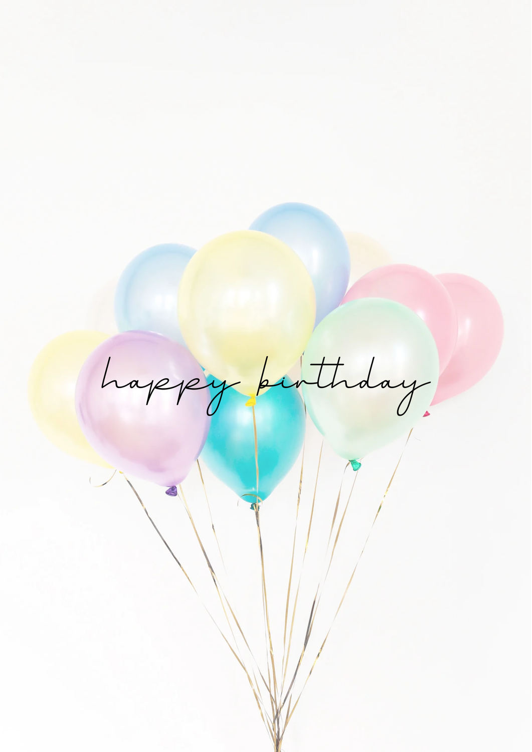 Cake In A Card Happy Birthday(Pastel balloons)