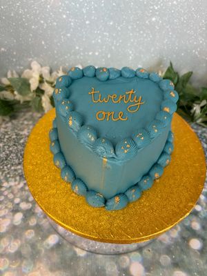 Heart Shaped Cake With Edible Paint Splatter