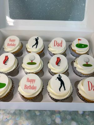 Golf Themed Cupcakes (edible Image Toppers)