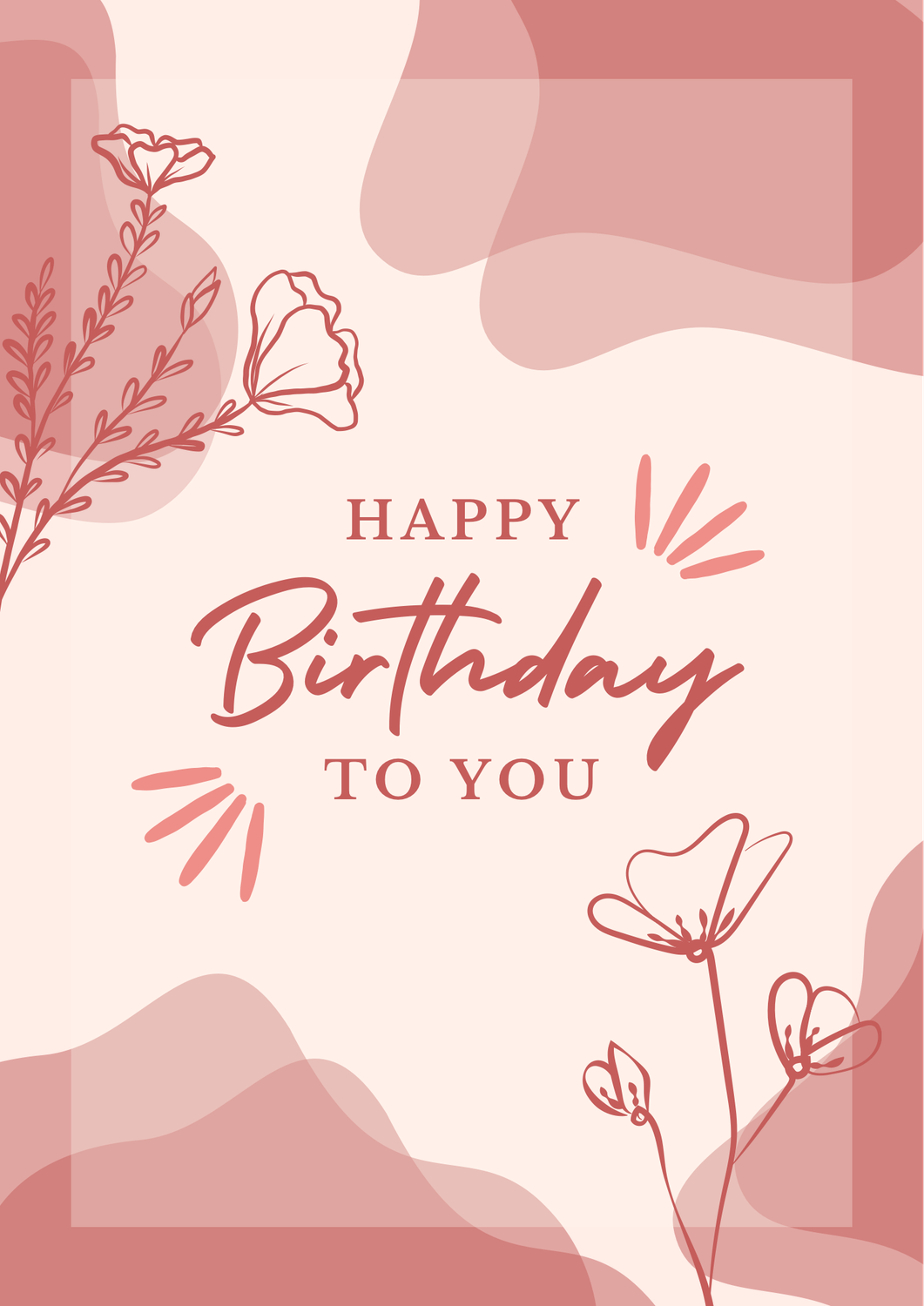 Cake In A Card Happy Birthday (pink)