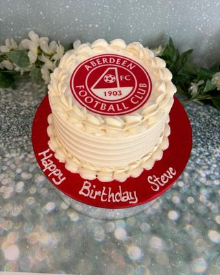 Football Logo Edible Image Round Cake(frosting)