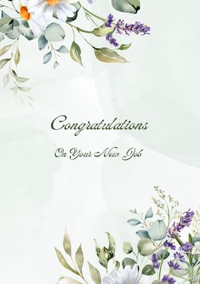 Cake In A Card New Job (floral)