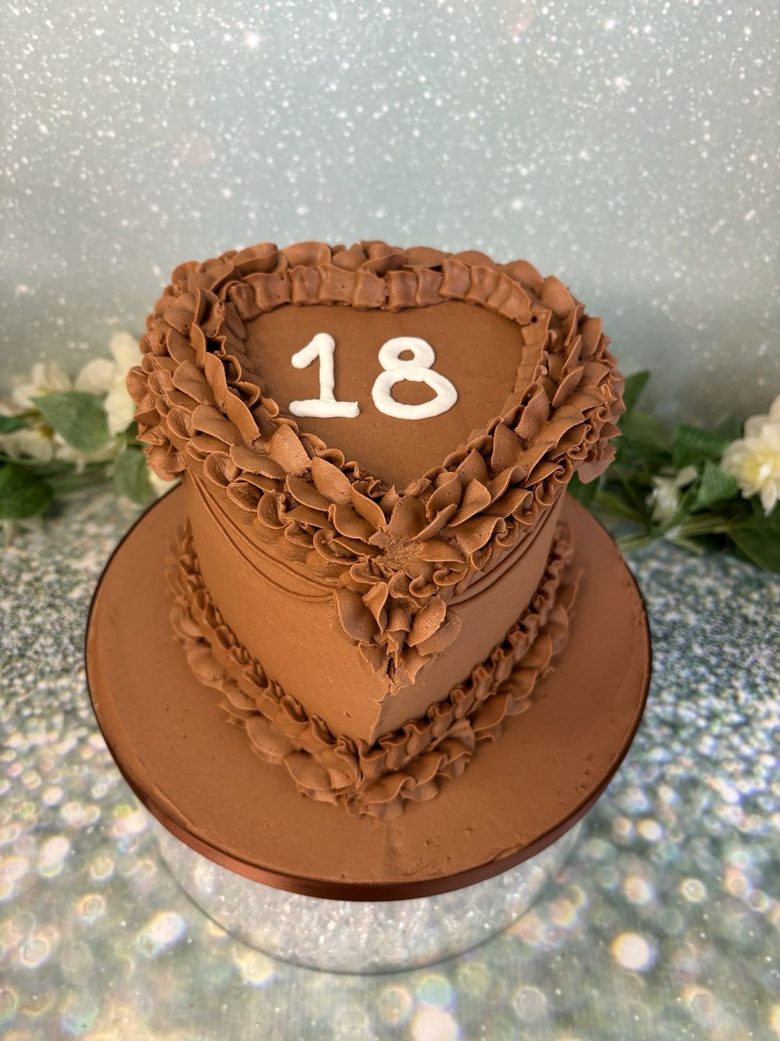 Chocolate Heart With Piping