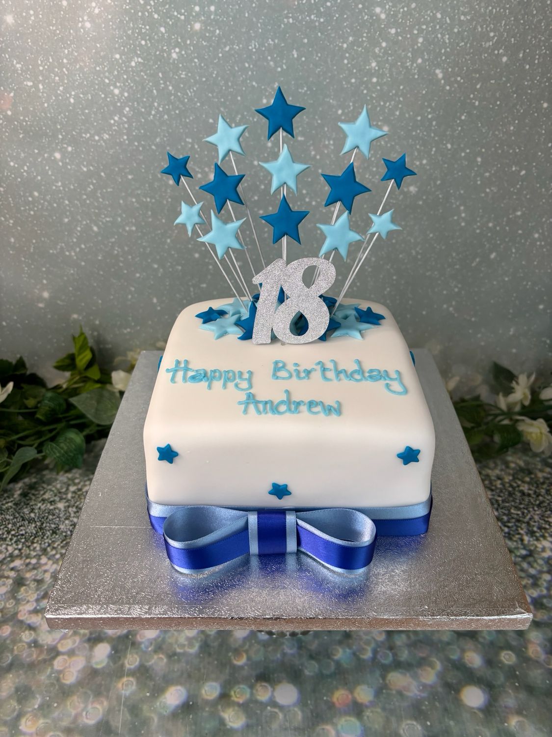 Starburst With Glitter Number