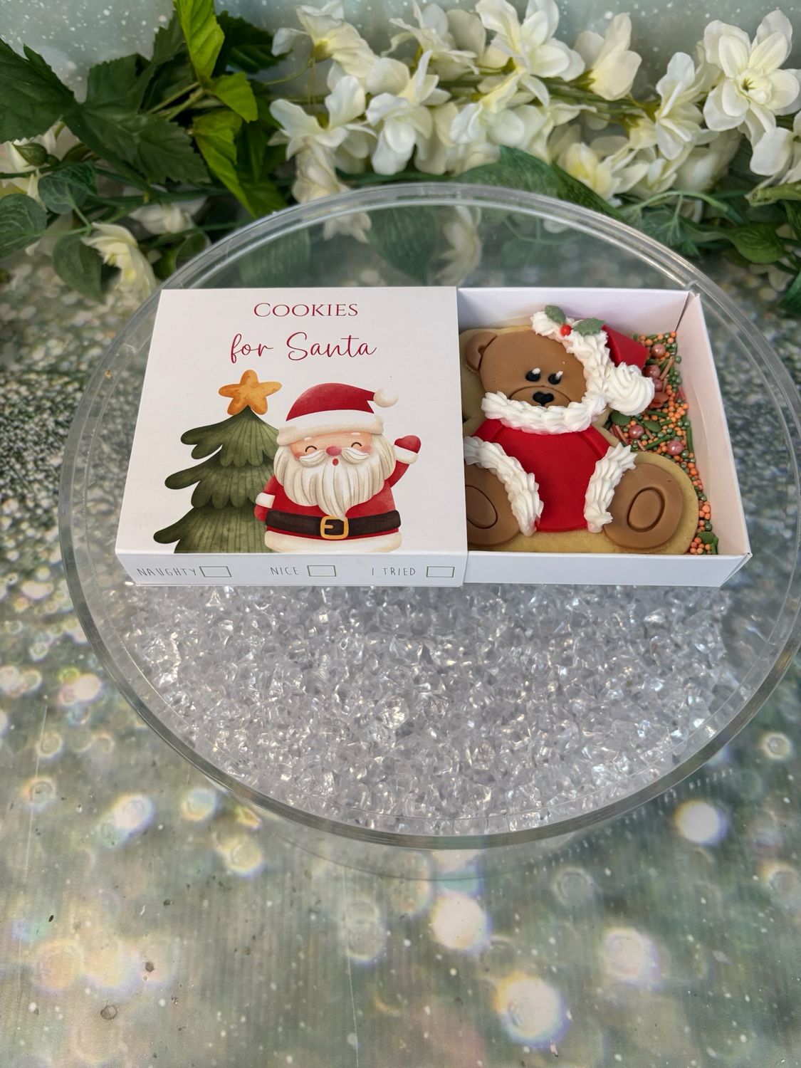 Single Christmas Teddy Shortbread
