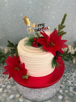 Christmas Frosting And Silk Flower