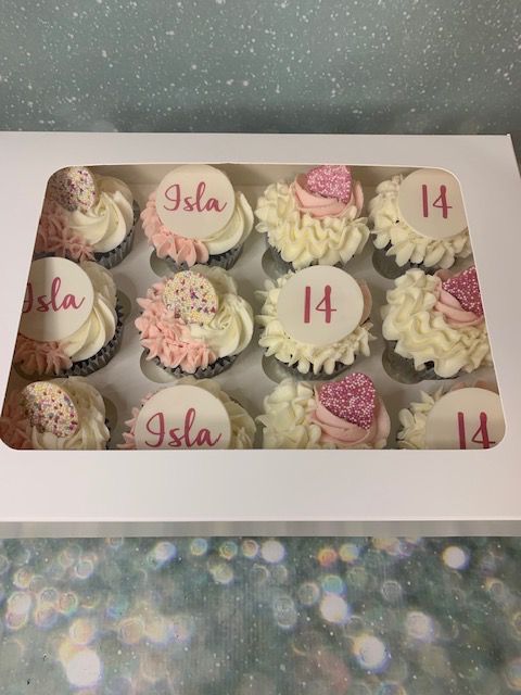 Girls Cupcakes Design 2 (Coloured Frosting)