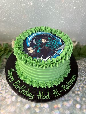 Edible Image Round Cake(coloured frosting)