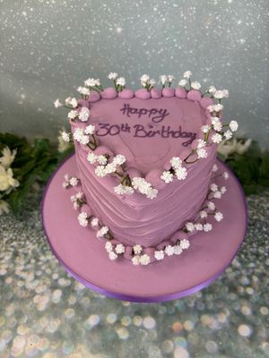 Heart With Silk Flowers (gypsophila/baby’s breath)