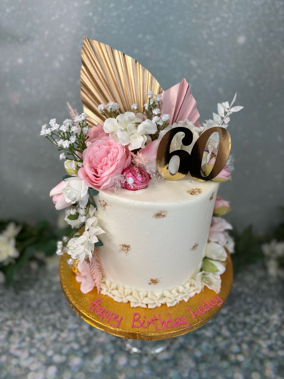 Silk Flowers, Fan &amp; Gold Leaf