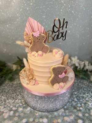 Baby Shower With Shortbread Teddy Bears