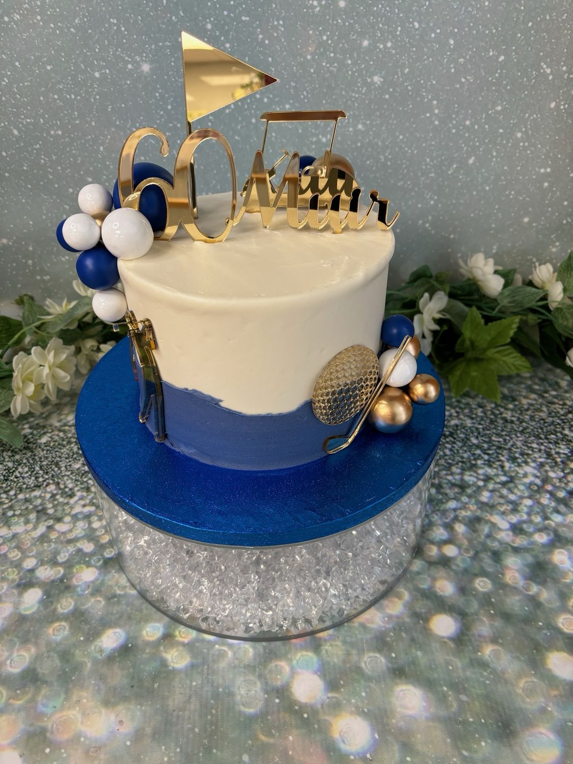 Golf Theme With Acrylic Toppers &amp; Plastic Balls
