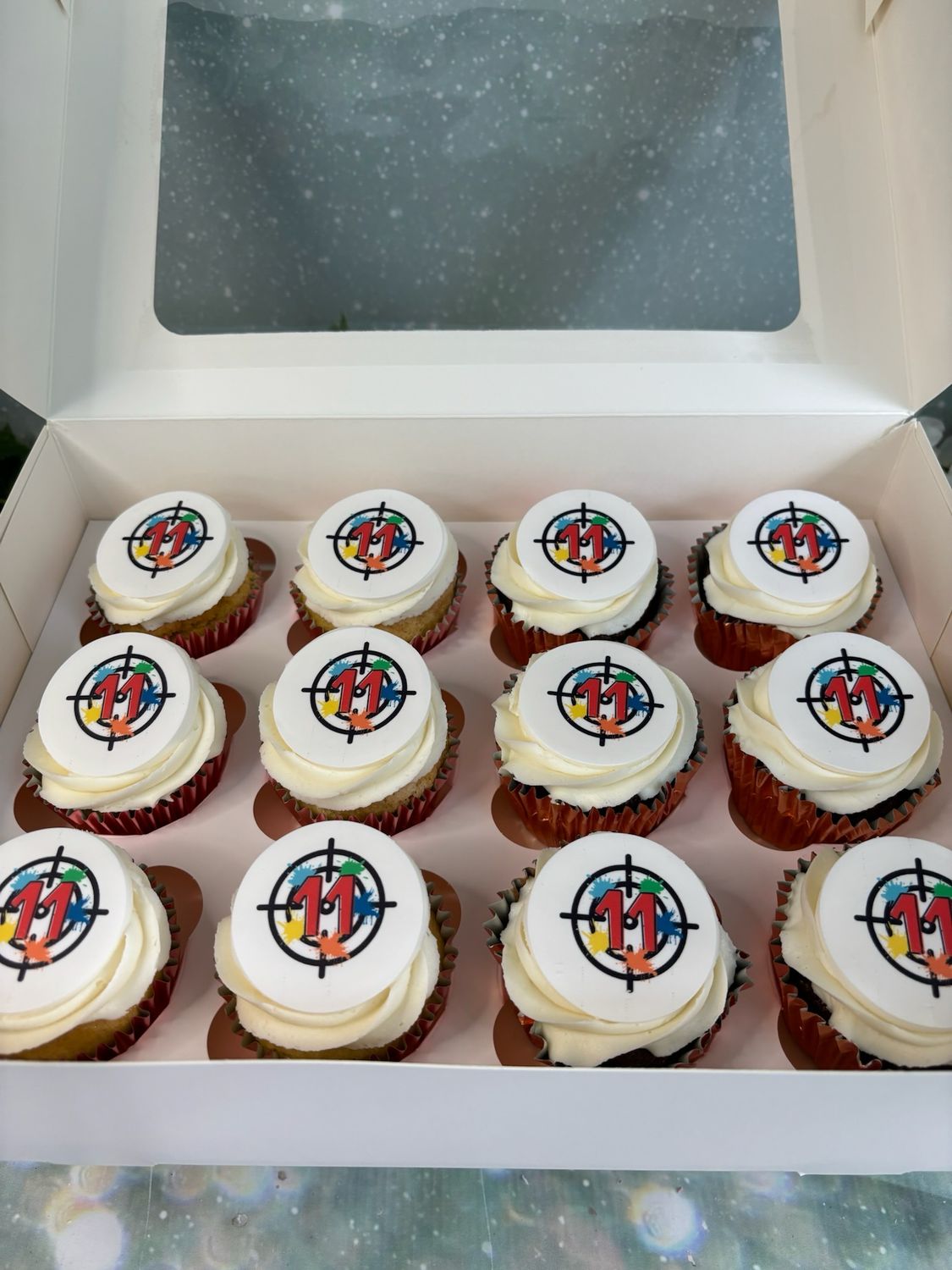 Paintball Target Themed Cupcakes