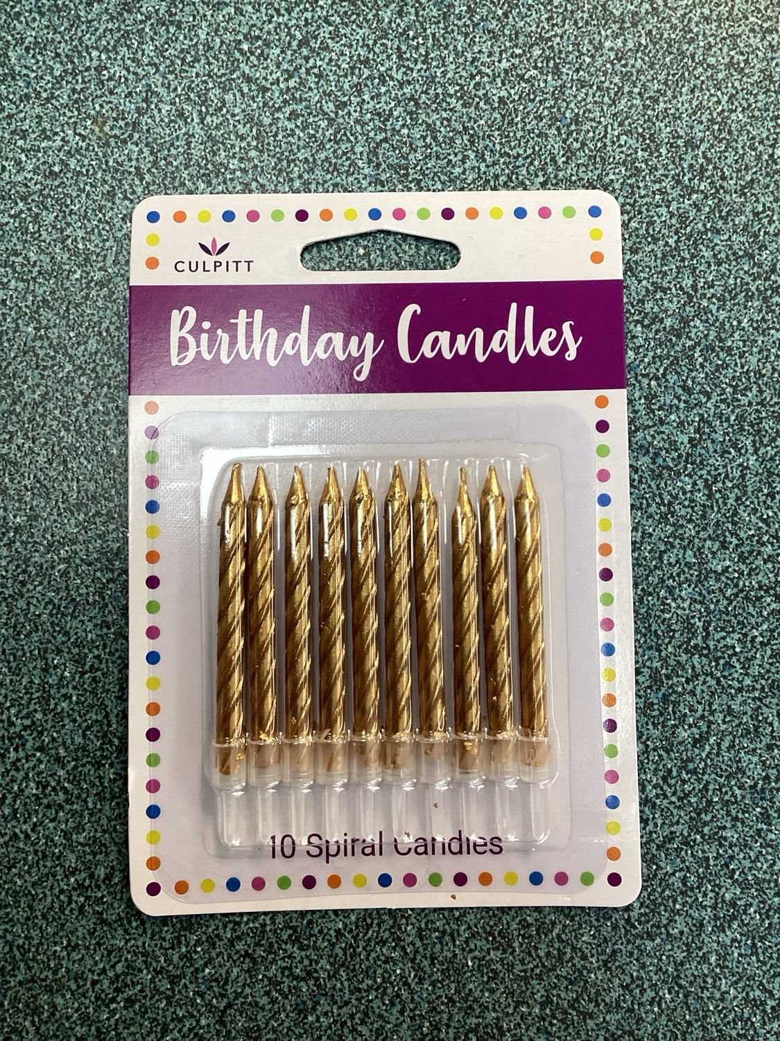 Gold Candles (10 In A Packet)