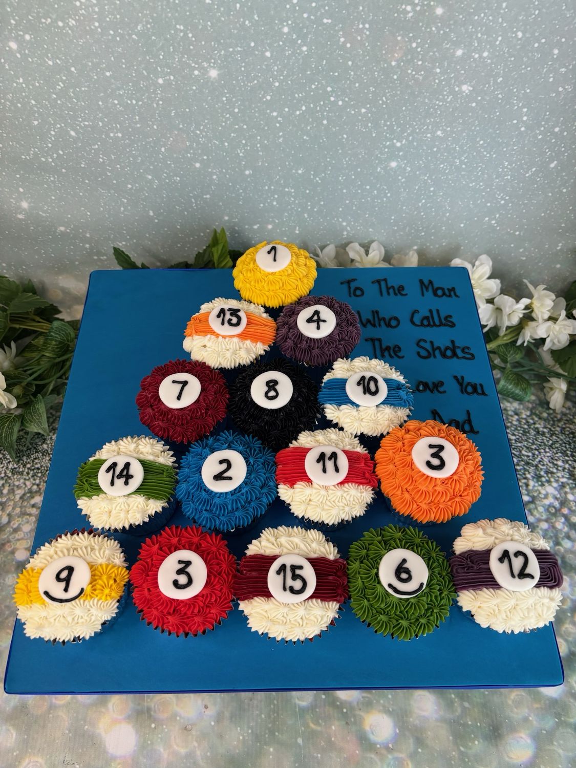 Pool Balls Cupcakes X 15