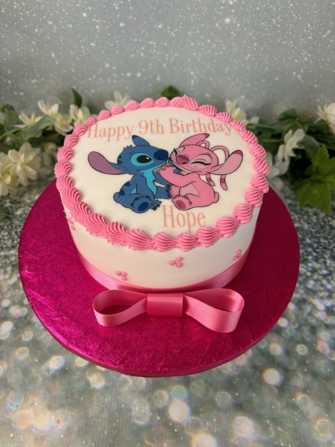 Angel &amp; Stitch Flat Edible Image