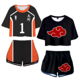 Haikyuu 2 Piece Set &amp; Akatsuki Set (Crop Top &amp; Bottoms) Pre-Order