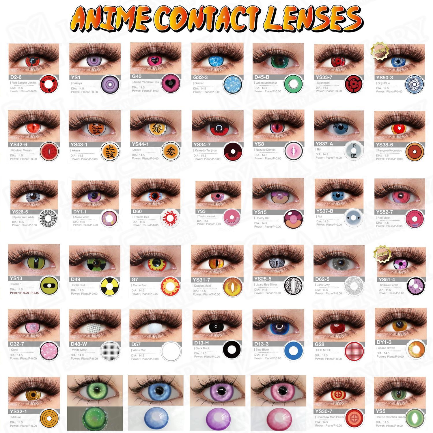 Anime Contact Eye Lenses